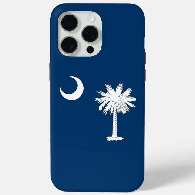 Apple iPhone 15 Pro Max Case, South Carolina Flag Case-Mate iPhone Case (Back)