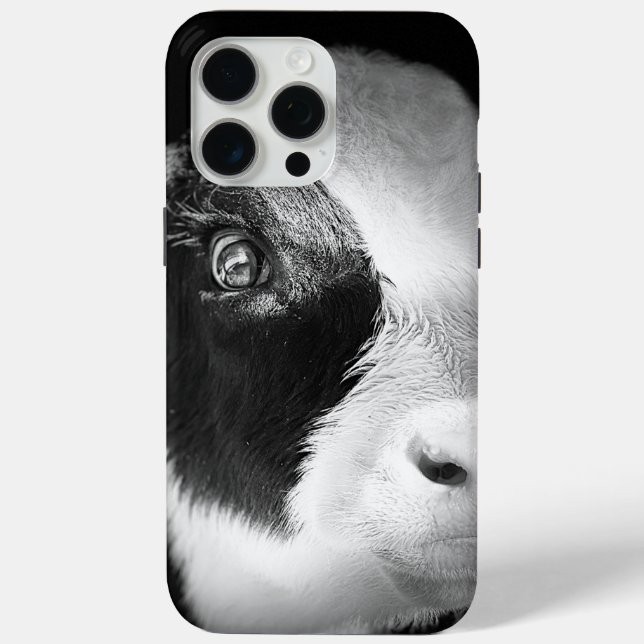 Apple iPhone 15 Pro Max cute cow phone case (Back)