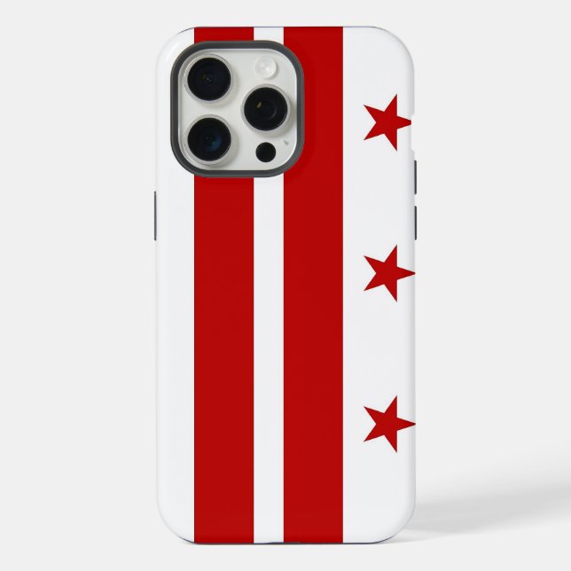 Apple iPhone 15 Pro Max, Washington DC flag Case (Back)