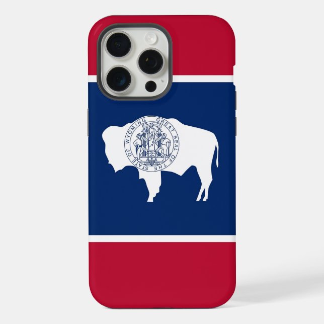 Apple iPhone 15 Pro Max, Wyoming flag Case (Back)