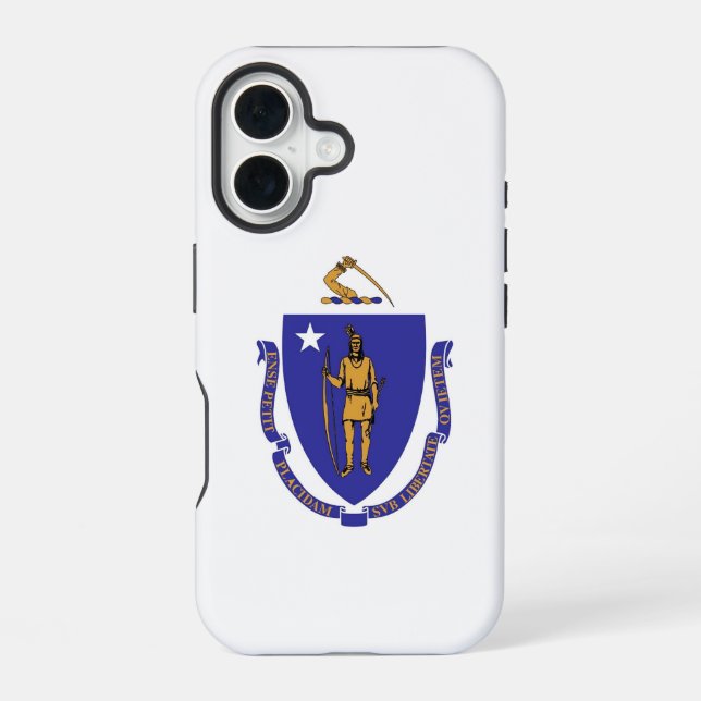 Apple iPhone 16 Case-Mate with Massachusetts flag Case (Back)