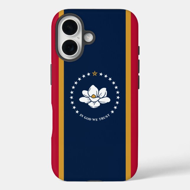 Apple iPhone 16 Case-Mate with Mississippi flag Case (Back)
