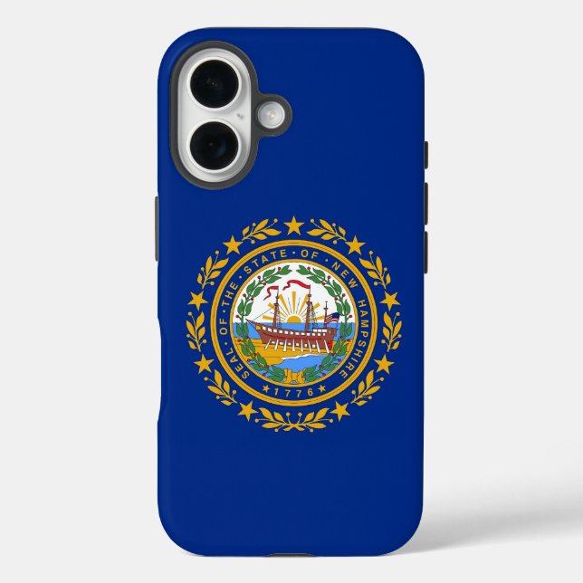 Apple iPhone 16 Case-Mate with New Hampshire flag Case-Mate iPhone Case (Back)