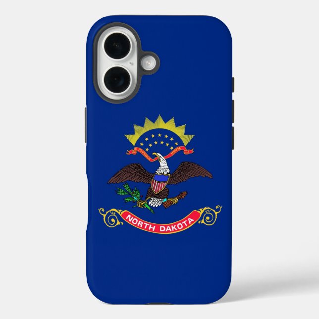 Apple iPhone 16 Case-Mate with North Dakota flag Case (Back)