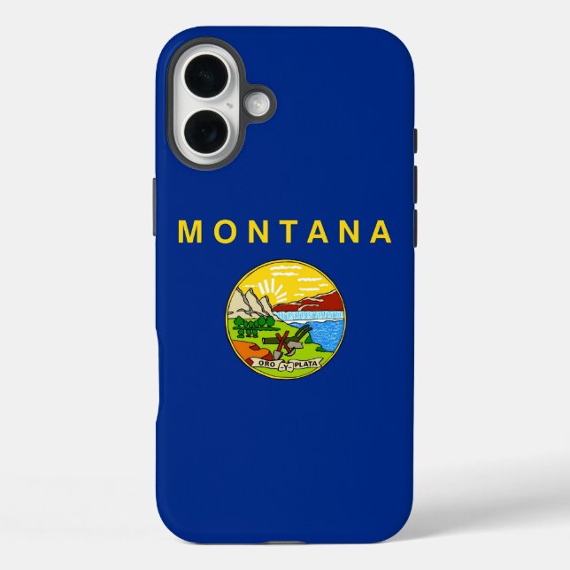 Apple iPhone 16 Plus Case-Mate Montana flag Case-Mate iPhone Case (Back)