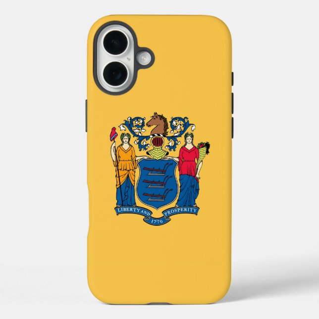 Apple iPhone 16 Plus Case-Mate New Jersey flag Case (Back)