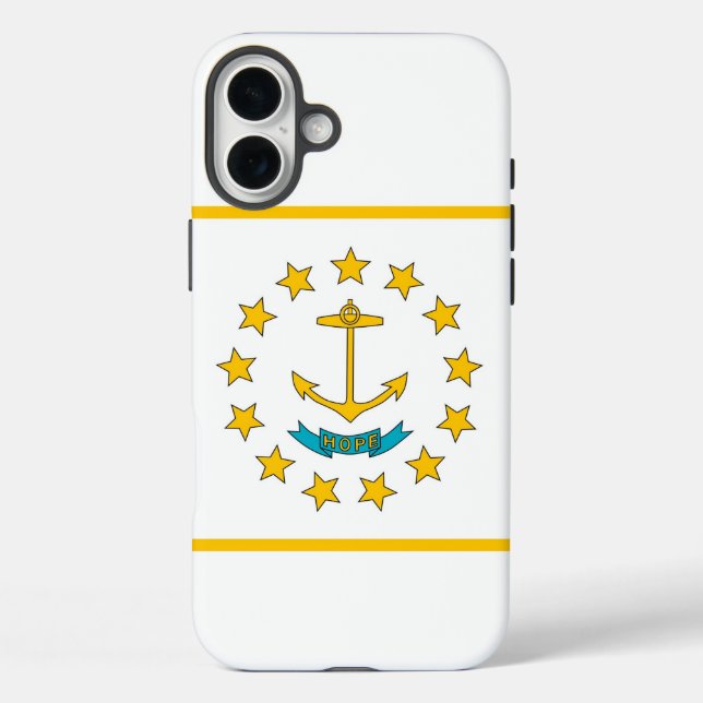 Apple iPhone 16 Plus Case-Mate Rhode Island flag Case-Mate iPhone Case (Back)
