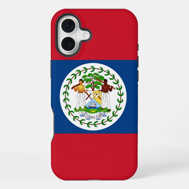 Apple iPhone 16 Plus Mate, Belize flag Case (Back)