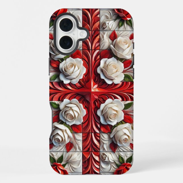 Apple iPhone 16 Plus Mate, England colours flag Case (Back)