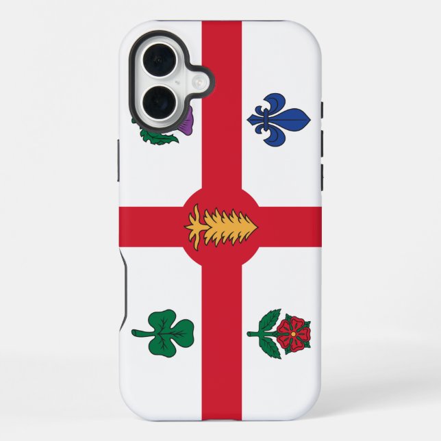 Apple iPhone 16 Plus Mate, Montreal flag Case (Back)
