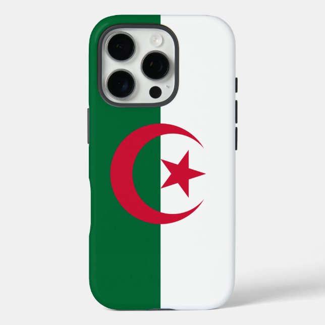 Apple iPhone 16 Pro Case-Mate, Algeria flag Case-Mate iPhone Case (Back)