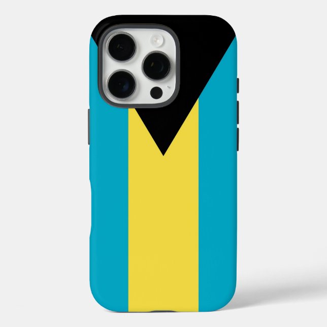 Apple iPhone 16 Pro Case-Mate, Bahamas Flag Case-Mate iPhone Case (Back)