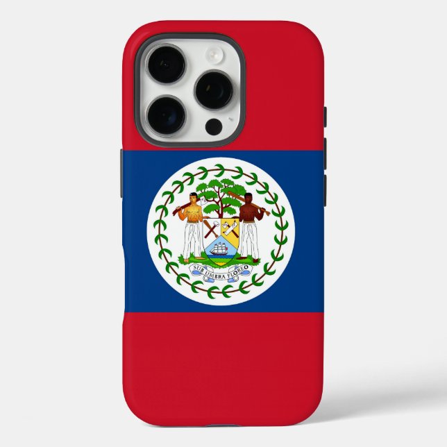 Apple iPhone 16 Pro Case-Mate, Belize Flag Case-Mate iPhone Case (Back)