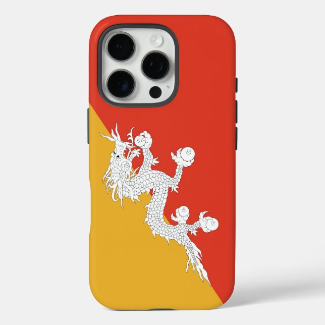 Apple iPhone 16 Pro Case-Mate, Bhutan Flag Case-Mate iPhone Case (Back)
