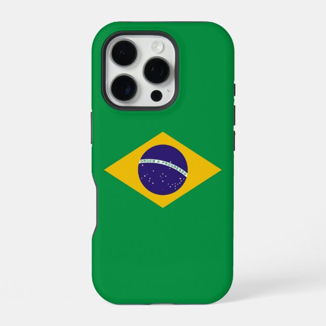 Apple iPhone 16 Pro Case-Mate, Brazil Flag Case (Back)