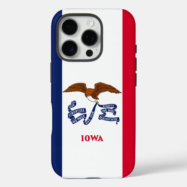 Apple iPhone 16 Pro Case-Mate, Iowa flag Case-Mate iPhone Case (Back)
