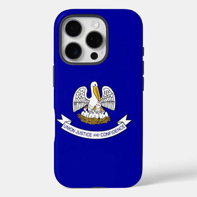Apple iPhone 16 Pro Case-Mate, Louisiana flag Case-Mate iPhone Case (Back)