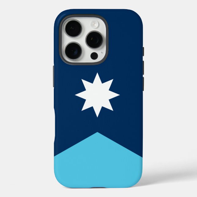 Apple iPhone 16 Pro Case-Mate, Minnesota flag Case-Mate iPhone Case (Back)