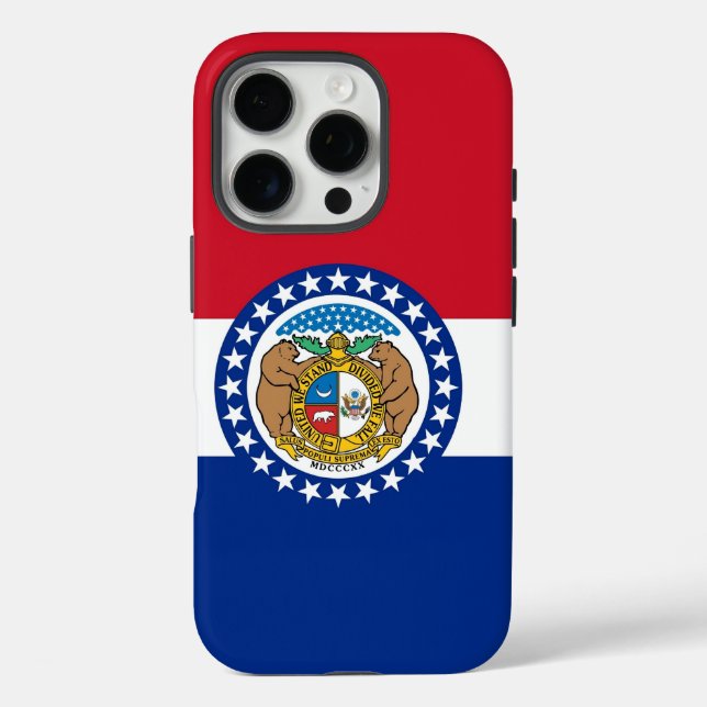 Apple iPhone 16 Pro Case-Mate, Missouri flag Case-Mate iPhone Case (Back)