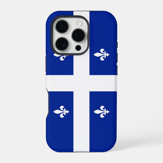 Apple iPhone 16 Pro Case-Mate, Quebec flag Case (Back)