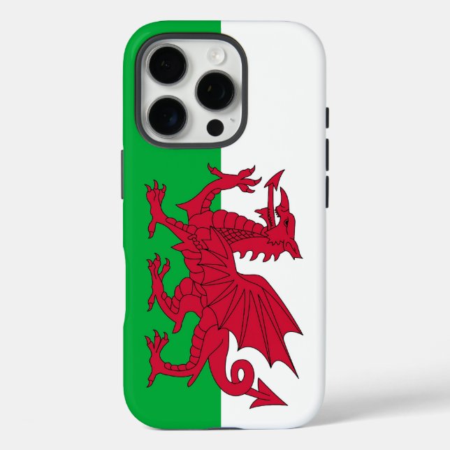 Apple iPhone 16 Pro Case-Mate, Wales Flag Case-Mate iPhone Case (Back)