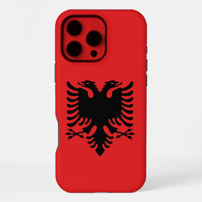 Apple iPhone 16 Pro Max Case, Albania flag Case (Back)