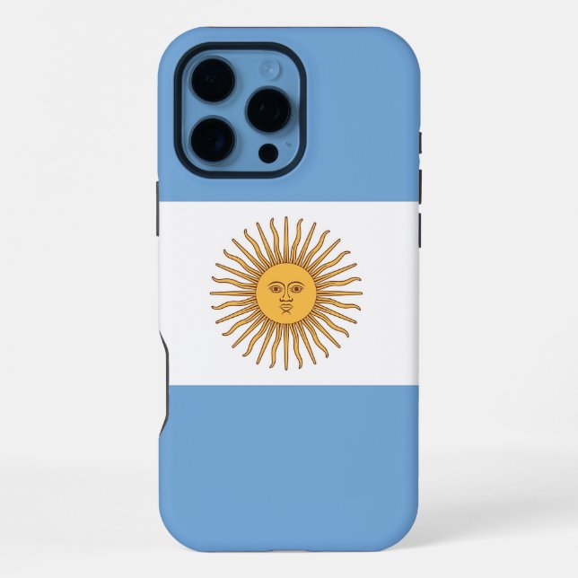 Apple iPhone 16 Pro Max Case, Argentina flag Case (Back)