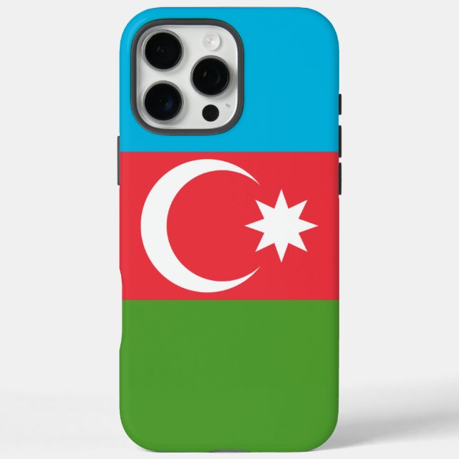 Apple iPhone 16 Pro Max Case, Azerbaijan flag Case-Mate iPhone Case (Back)