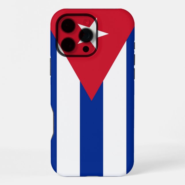 Apple iPhone 16 Pro Max Case, Cuba flag Case (Back)