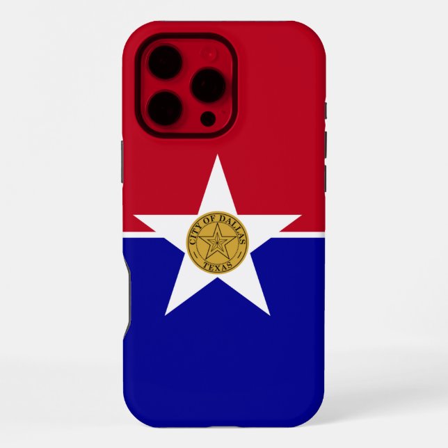 Apple iPhone 16 Pro Max Case, Dallas flag Case (Back)