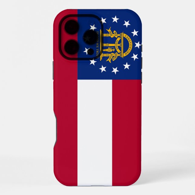Apple iPhone 16 Pro Max Case, Georgia flag Case (Back)