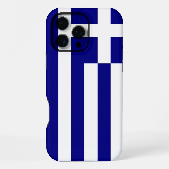 Apple iPhone 16 Pro Max Case, Greece flag Case (Back)