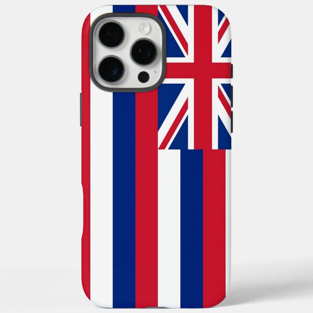 Apple iPhone 16 Pro Max Case, Hawaii State flag Case-Mate iPhone Case (Back)