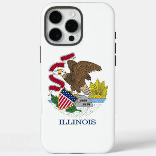 Apple iPhone 16 Pro Max Case, Illinois flag iPhone 16 Pro Max Case