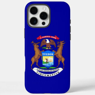 Apple iPhone 16 Pro Max Case, Michigan flag iPhone 16 Pro Max Case