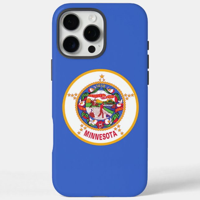 Apple iPhone 16 Pro Max Case, Minnesota flag Case-Mate iPhone Case (Back)