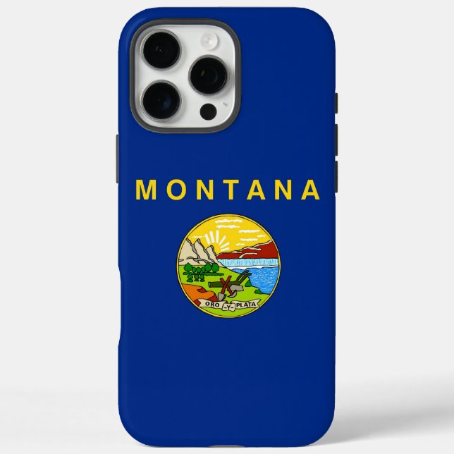 Apple iPhone 16 Pro Max Case, Montana flag Case-Mate iPhone Case (Back)