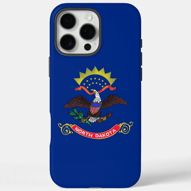 Apple iPhone 16 Pro Max Case, North Dakota flag Case-Mate iPhone Case (Back)