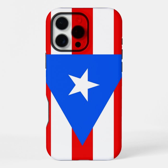 Apple iPhone 16 Pro Max Case, Puerto Rico flag Case (Back)
