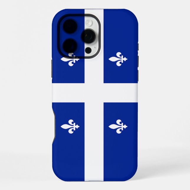 Apple iPhone 16 Pro Max Case, Quebec flag Case (Back)