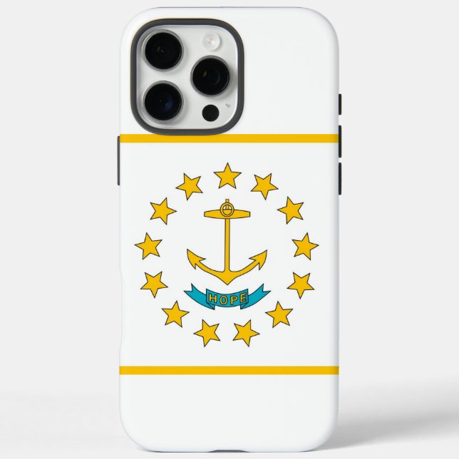 Apple iPhone 16 Pro Max Case, Rhode Island flag Case-Mate iPhone Case (Back)