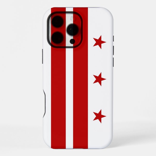 Apple iPhone 16 Pro Max, Washington DC flag Case (Back)