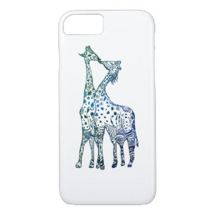 Apple iPhone 8/7, Barely There Giraffes Kiss Case-Mate iPhone Case