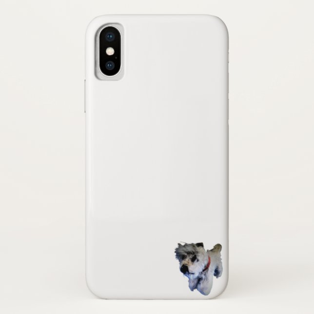 APPLE iPHONE X CASE LITTLE DOG DESIGN  (Back)