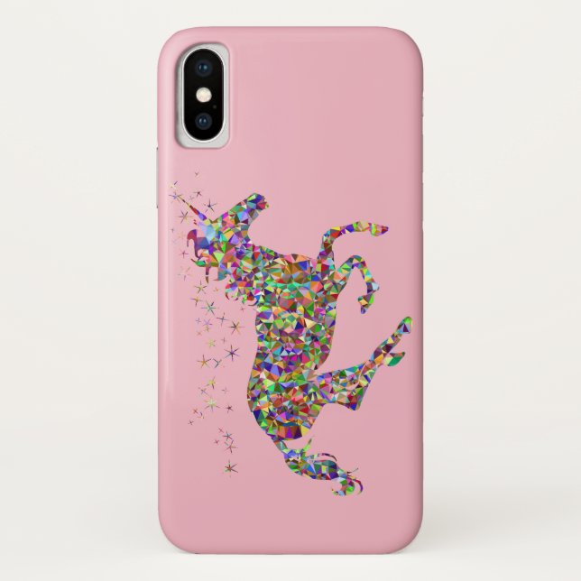 Apple iPhone X Phone Case Colourful Fantasy Unicor (Back)