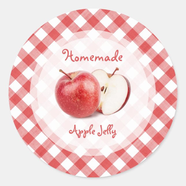 Apple Jam Jelly or Applesauce sticker (Front)