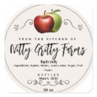 Apple Jam Jelly preserve Custom Canning Label