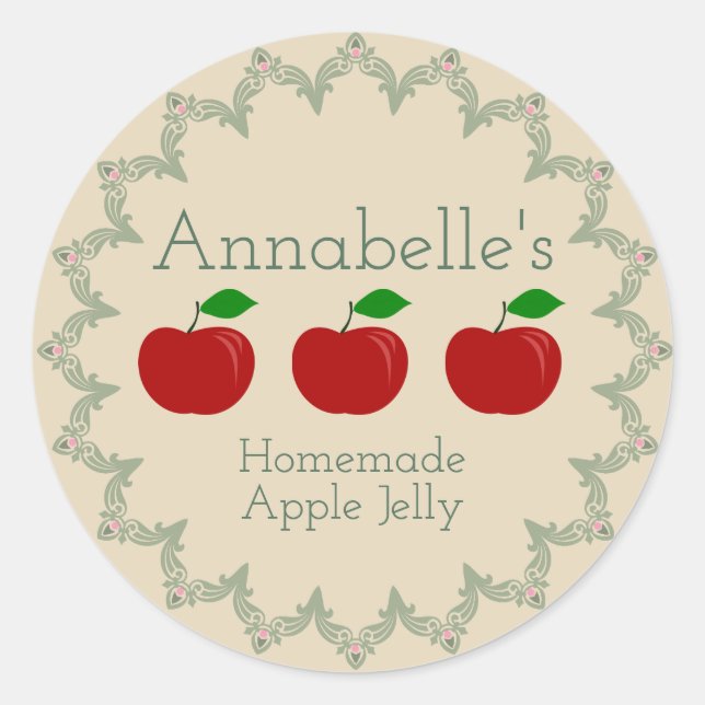 Apple Jelly Label (Front)