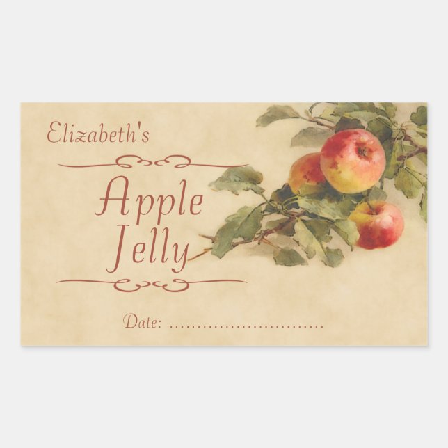 Apple jelly or canning sticker (Front)