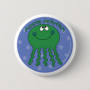 Apple Jellyfish 2 Inch Round Button